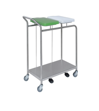 Chariot support 2 sacs à linge sale ou déchets
