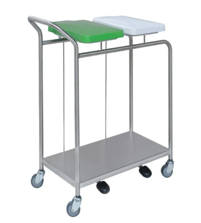 Cart for 2 bags of dirty linen or waste