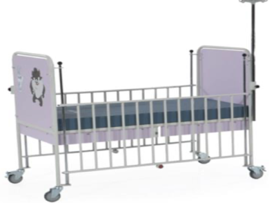 Mechanical pediatric bed, single setting