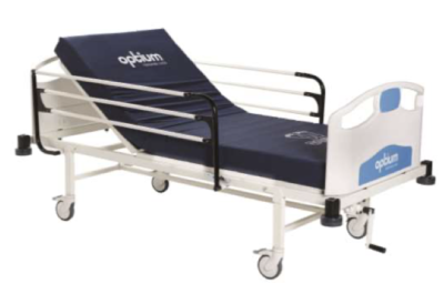 Manual patient care bed, 1 crank handle,