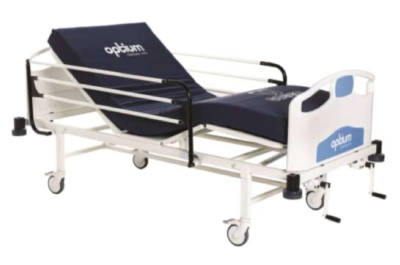 Manual patient bed, 2 cranks