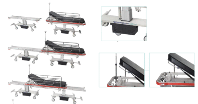 Mobiline 690A Stretcher holder - General area ( height adjustable )