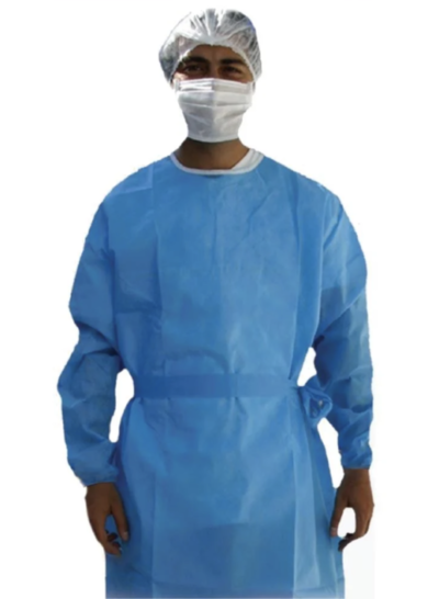 Blouse chirurgicale à usage unique avec manches élastiques