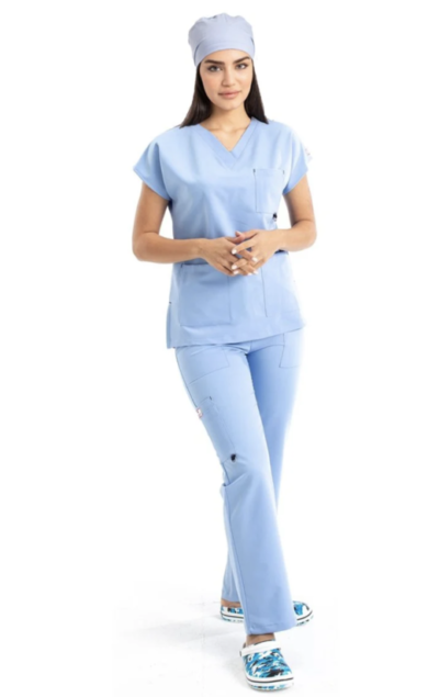 Combinaison chirurgicale pour femme Bleu de mer