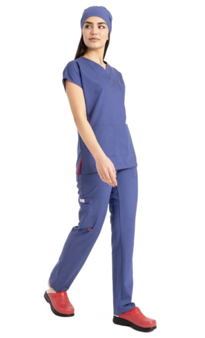 Combinaison chirurgicale pour femme en V