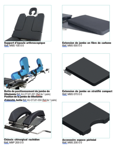 Surgiline 3000R operating table accessories